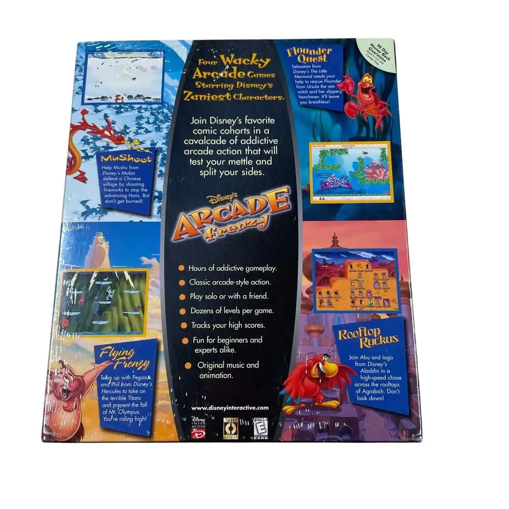Disney Arcade Frenzy PC CD-Rom Game New Sealed Disney Interactive Windows 95/98